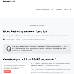 RA ou Réalité augmentée en formation