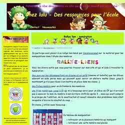 Rallye lien : numération - Chez lulu - Des ressources pour l'école