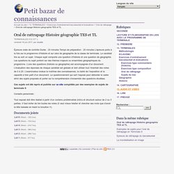 Oral de rattrapage Histoire géographie - [Petit bazar de connaissances]