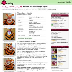 Tigger Lovey Blankie pattern by Knotty Hooker Designs