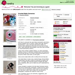 Crochet Baby Converse pattern by Suzanne Resaul