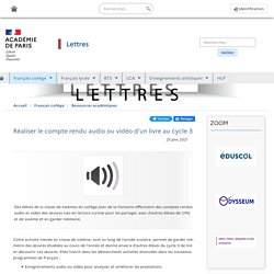 Réaliser le compte rendu audio ou vidéo d’un livre au cycle 3