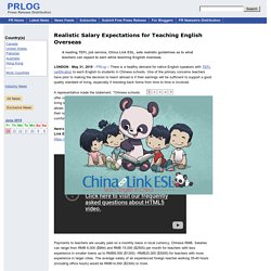 Realistic Salary Expectations for Teaching English Overseas