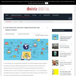 Il est temps de recentrer l'objectif premier des réseaux sociaux