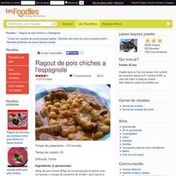 Recette de Ragout de pois chiches a l'espagnole