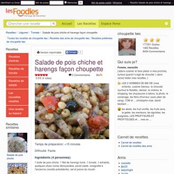 Recette de Salade de pois chiche et harengs façon choupette