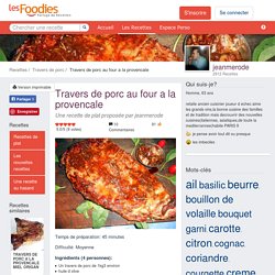 Recette de Travers de porc au four a la provencale