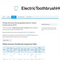 Philips Sonicare Rechargeable Electric Toothbrush Lineup 2019