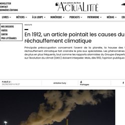 En 1912, un article pointait les causes du réchauffement climatique