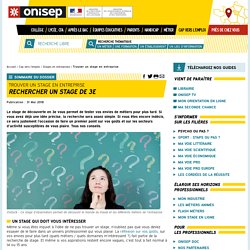 Rechercher un stage de 3e