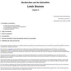 Recherches sur les latéralités