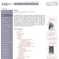 Zur Vertiefung (Web): Begriff des "Rechts" rechtsgeschichtlich (Otto)