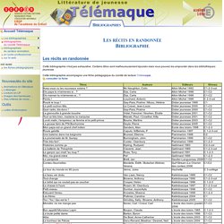 Récits en randonnée - Bibliographie