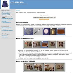 Les étapes pour reconditionner vos capsules