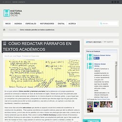Cómo redactar párrafos en textos académicos