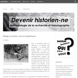Rédiger une thèse : retours d’expériences
