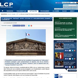 Le référendum "partagé" entre citoyens et parlementaires examiné à l’Assemblée