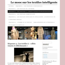 Séquence 3 : Les textiles à  » effets visuels et réfléchissants »