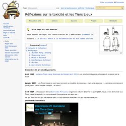 Réflexions sur la toxicité et les Tiers Lieux