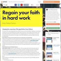 Adopting the unique tips of the great thinker Amyn Dahya