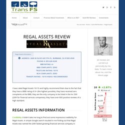 Regal Assets Review