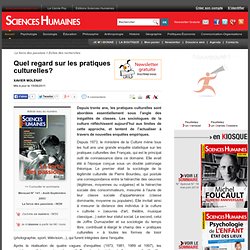 Quel regard sur les pratiques culturelles?