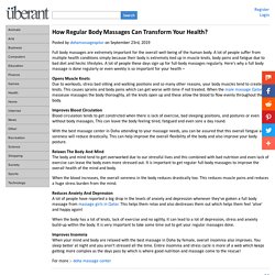 How Regular Body Massages Can Transform Your Health?