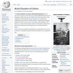 Reich Chamber of Culture