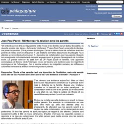 Jean-Paul Payet : Réinterroger la relation avec les parents