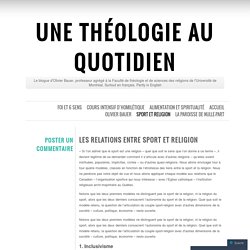 Les relations entre sport et religion