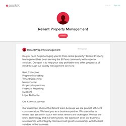 Reliant Property Management on Pocket