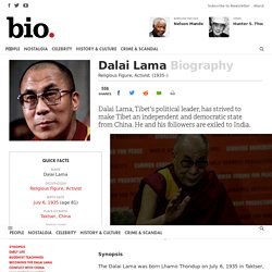 Dalai Lama - Religious Figure, Activist