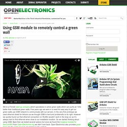 Using GSM module to remotely control a green wall
