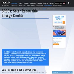 SRECs: Solar Renewable Energy Credits - Pure Energies