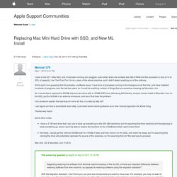 Replacing Mac Mini Hard Drive with SSD, and New...