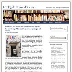 La morale républicaine à l’école : des principes à la réalité