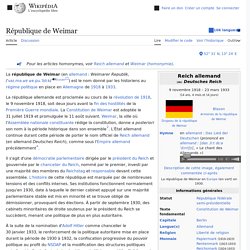 République de Weimar