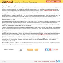 Reputed Mortgage Company Denver Buying house or such fixed asset is a dream to all, but everybod...