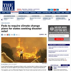 Feds to require climate change plans for states seeking disaster relief