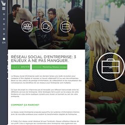 RÉSEAU SOCIAL D’ENTREPRISE: 3 ENJEUX À NE PAS MANQUER.