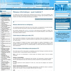 Réseau informatique : quel matériel ?