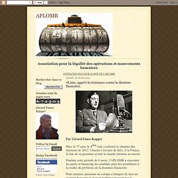 18 juin, appel à la résistance contre la dictature financière.