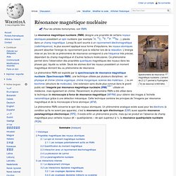 Résonance magnétique nucléaire