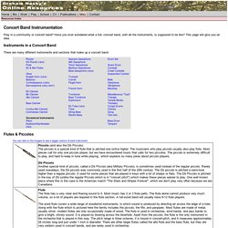 Graham Nasby's Online Resources - Concert Band Instrumentation