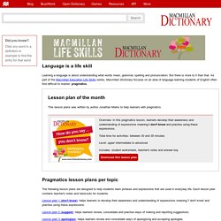 English Language Resources from Macmillan Dictionary