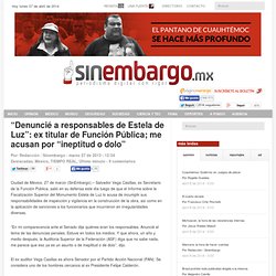 “Denuncié a responsables de Estela de Luz”: ex titular de Función Pública; me acusan por “ineptitud o dolo”