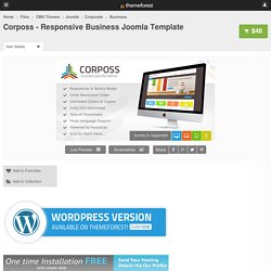Corposs - Responsive Business Joomla Template - CMS Themes