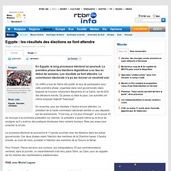 Egypte : les résultats des élections se font attendre