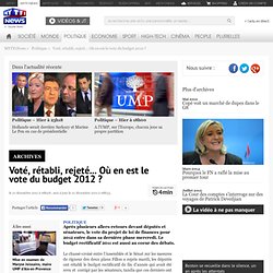 Voté, rétabli, rejeté... Où en est le vote du budget 2012 ? - Politique