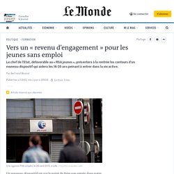 Vers un « revenu d’engagement » pour les jeunes sans emploi